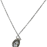 14k White Gold VS Pear Cut Lab-Grown Diamond Solitaire Pendant Necklace 1.05CT