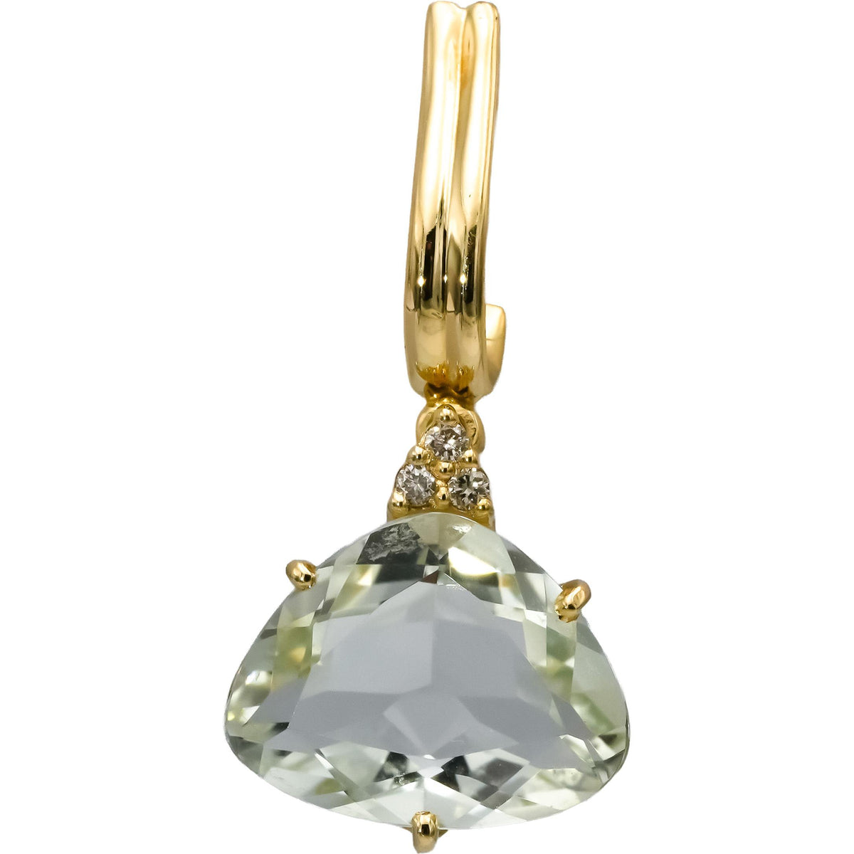 18k Yellow Gold Fancy Cut Aquamarine Dangle Earrings 3.0CT w/ Diamond Accents
