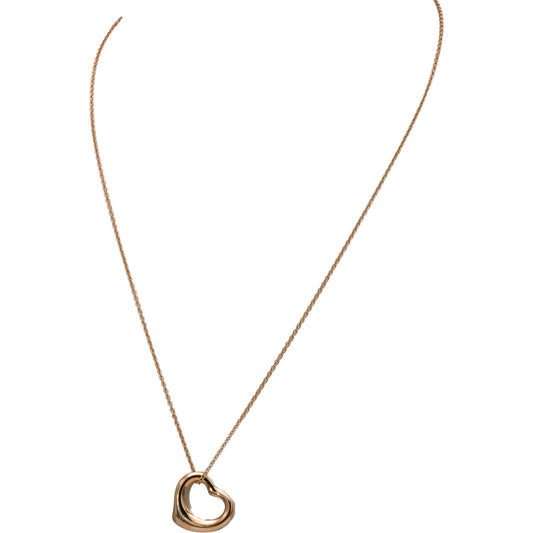 TIFFANY & CO. 18k Rose Gold Elsa Peretti Heart Pendant Necklace