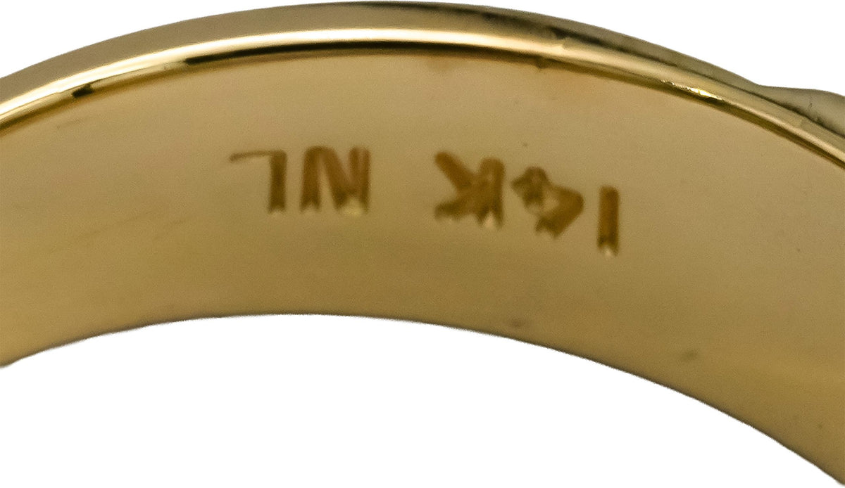 14k Yellow Gold VS Round Diamond Band Ring 0.10CT Size 9