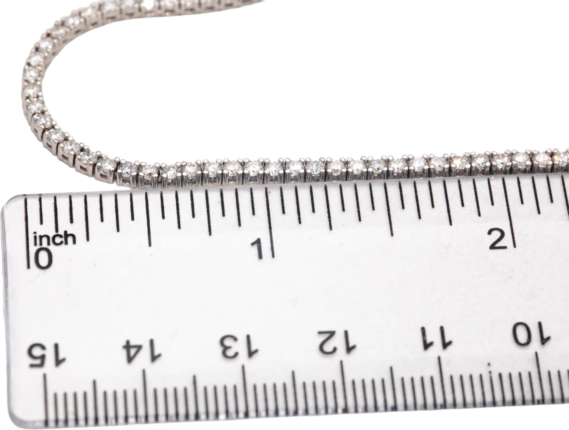 Diamond Round Cut 18k White Gold Jewelry Tennis Necklace 5.49CT