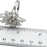 Vintage Antique 14k White Gold VS Single Cut Diamond Cocktail Ring 1.0CT Size 9