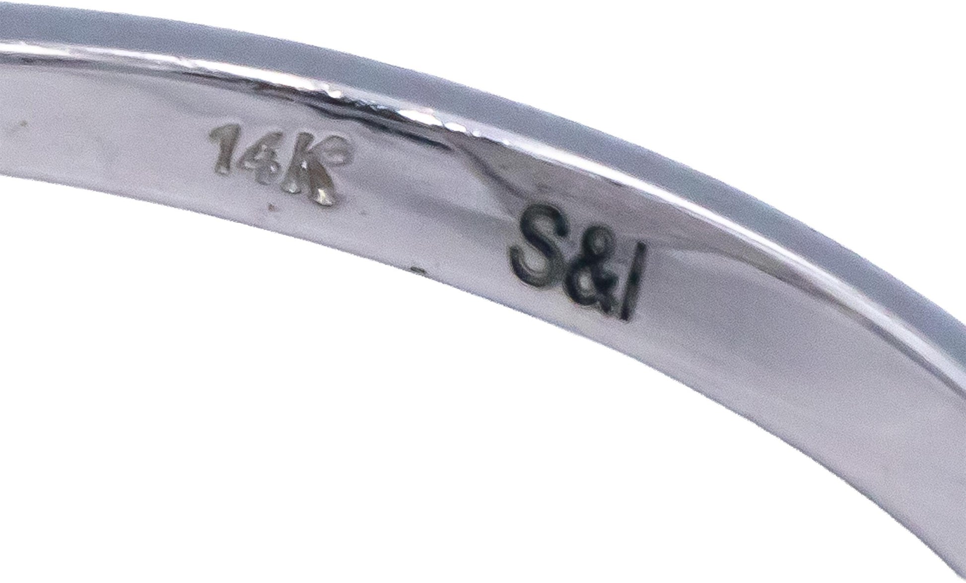 14k White Gold VS Baguette & Round Diamond Cluster Cocktail Ring .75CT Size 6.75