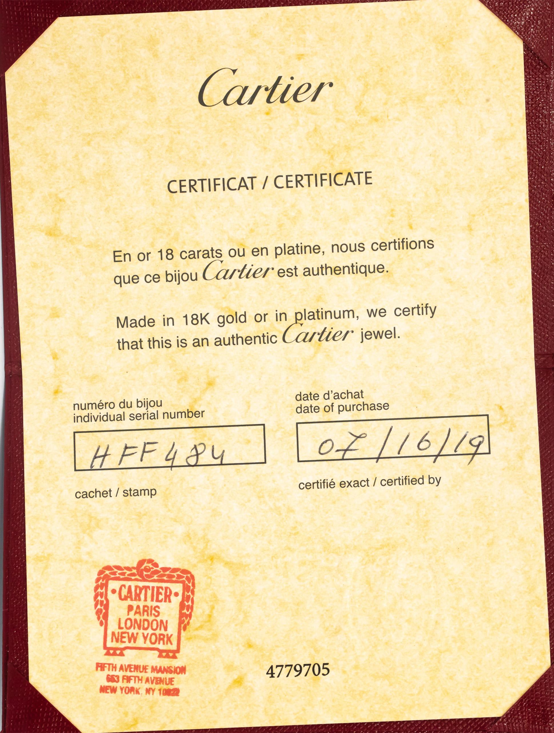 CARTIER 18k Gold Love Collection Screw Motif 11.0mm Ring Size 69 w/ Papers $4300