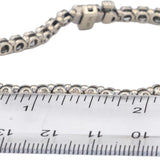 10k White Gold Round Diamond Tennis Bracelet 3.50CTW