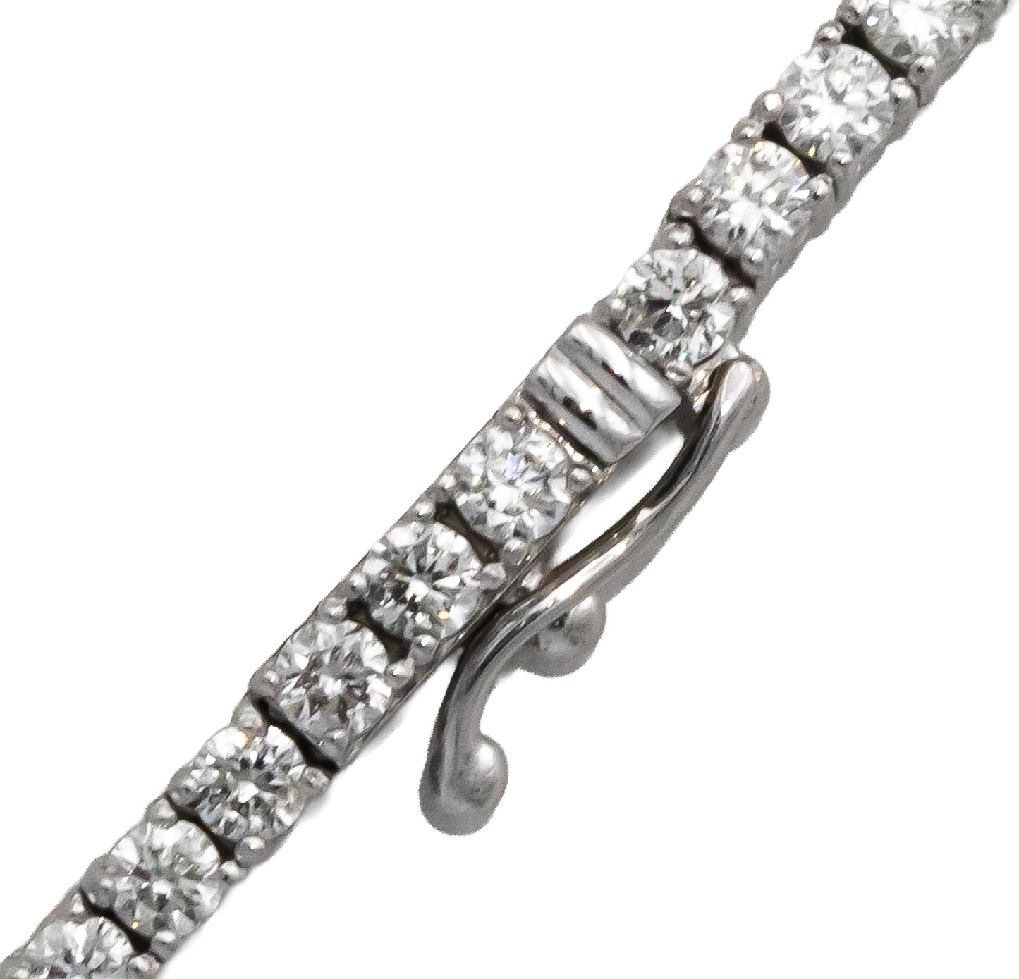 14k White Gold Round Diamond Tennis Necklace 9.15CT