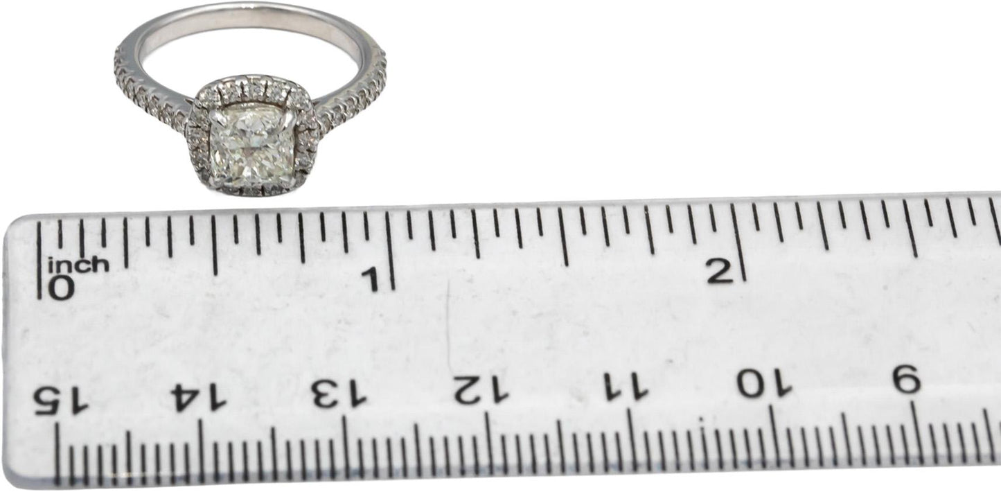 GIA Certified 14k White Gold Diamond Engagement Ring 1.98CT w/ 1.51CT Center