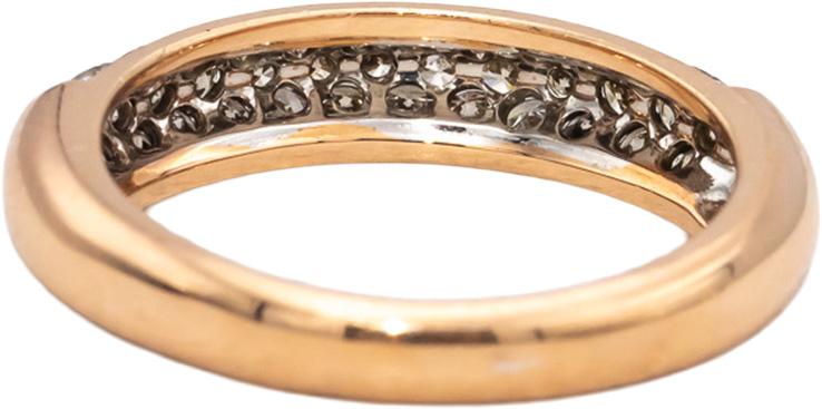 14k Rose Gold Round Diamond Cluster Band Ring 0.75CT Size 7.5