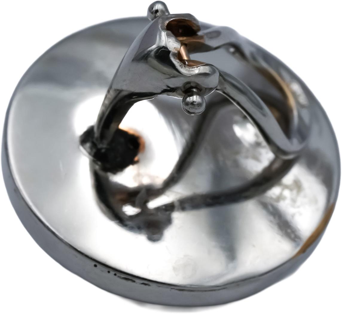 14k White Gold Round Diamond Pave Cluster Button Clip-On Earrings 0.90CT