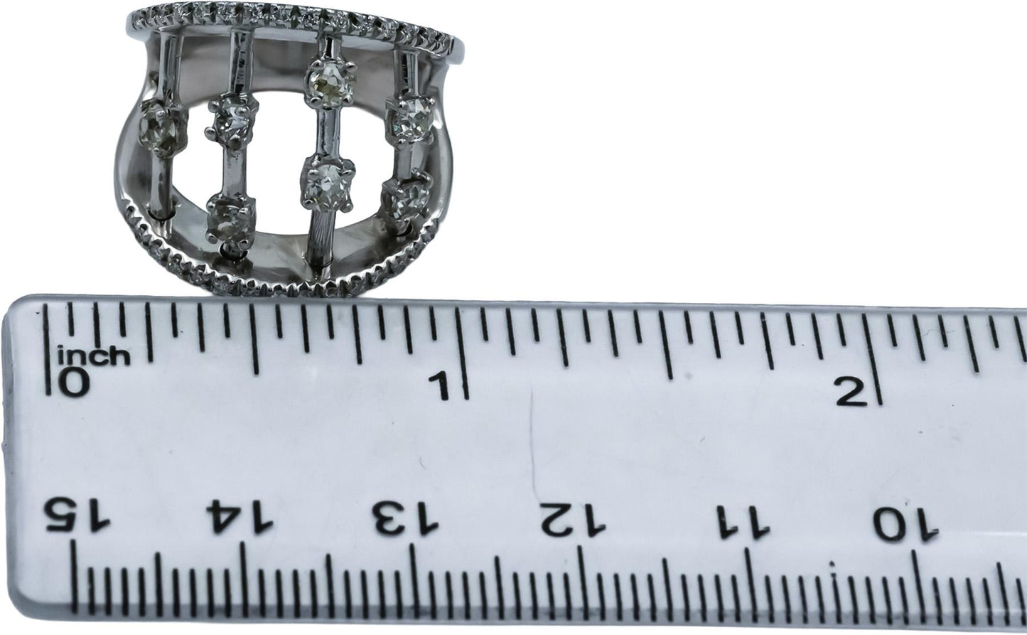18k White Gold VS Old Mine and Modern Cut Diamond Ring 1.0CT Size 6.5