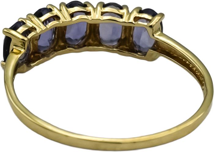 10k Yellow Gold Oval Cut Tanzanite Band Ring 1.0CT Size 8.25