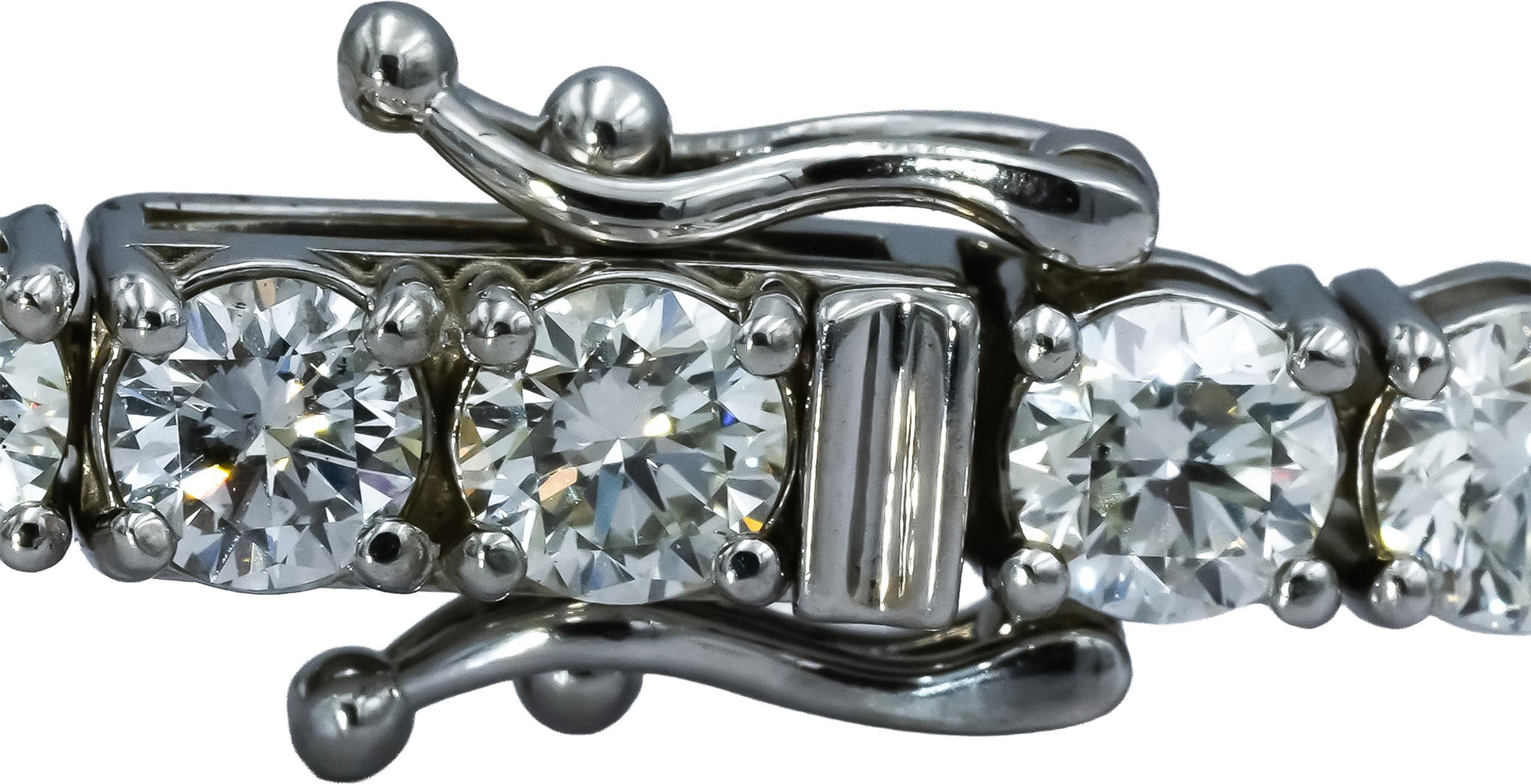 14k White Gold VS Round Diamond Tennis Bracelet 10.51CT