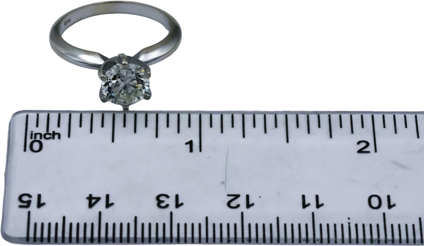 GIA 14k White Gold VS2/I Round Diamond Engagement Ring 1.50CT Size 6.25