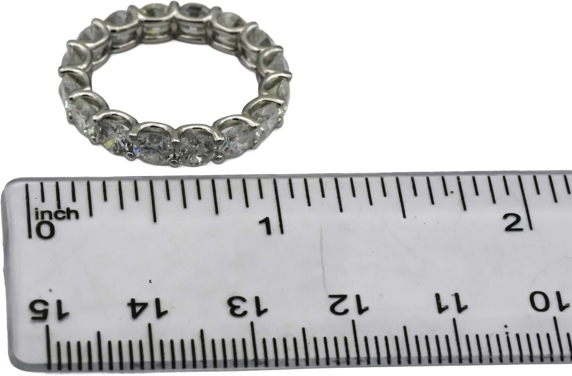 14k White Gold Round Diamond Eternity Band Ring 5.13CT Size 7.25