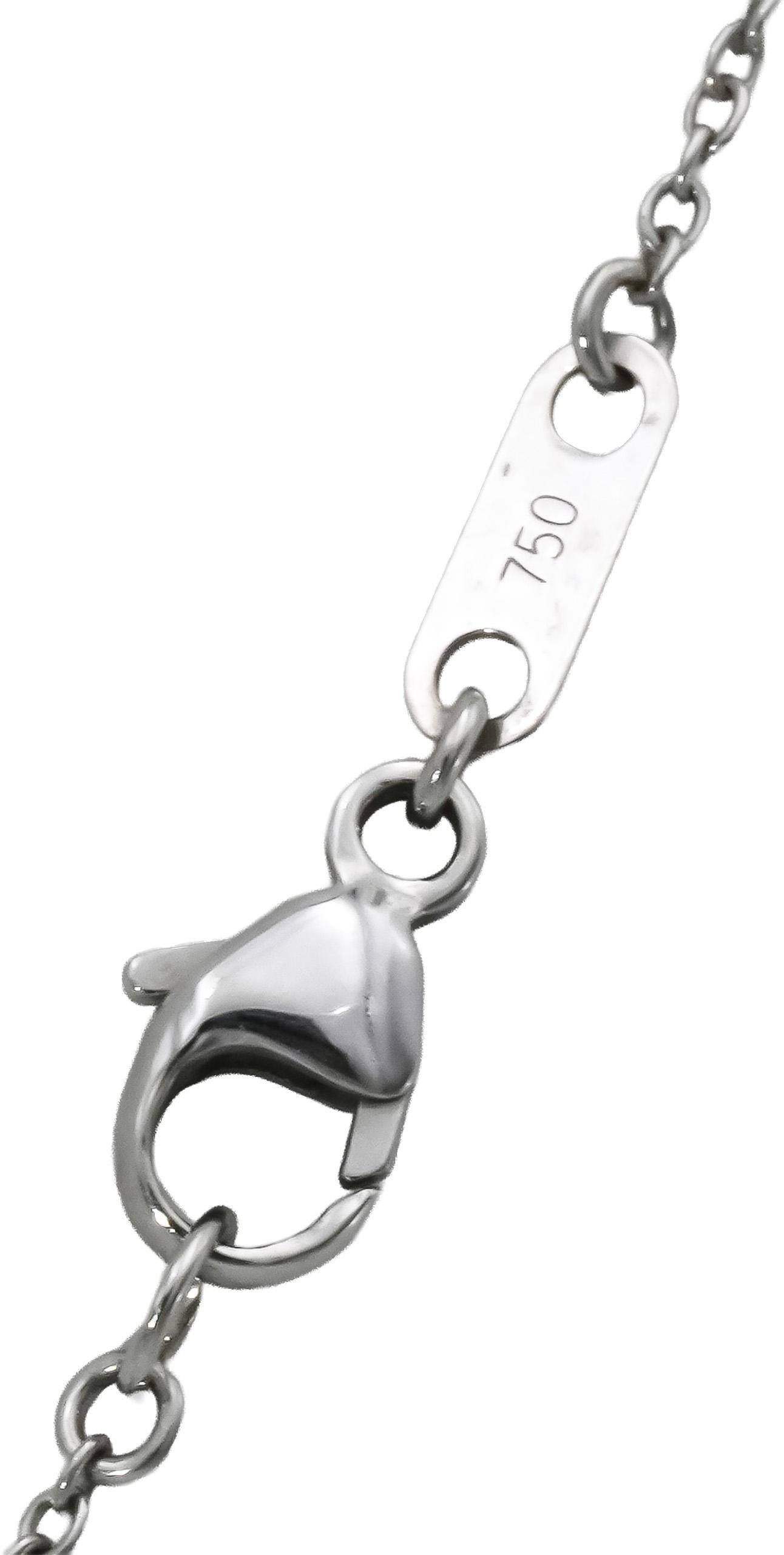 HEARTS ON FIRE 18k White Gold VS Diamond Star Pendant Necklace 0.42CT