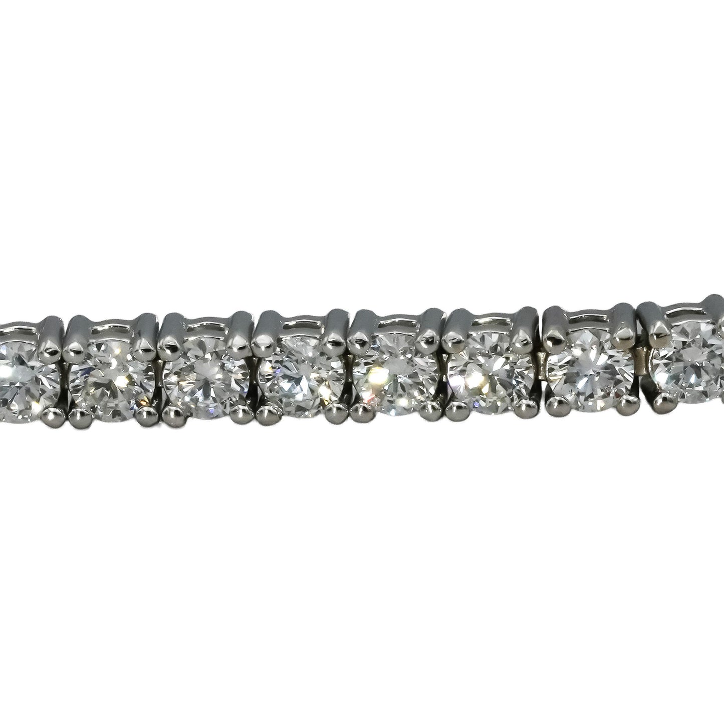 14k White Gold VS Round Diamond Tennis Bracelet 3.65CT
