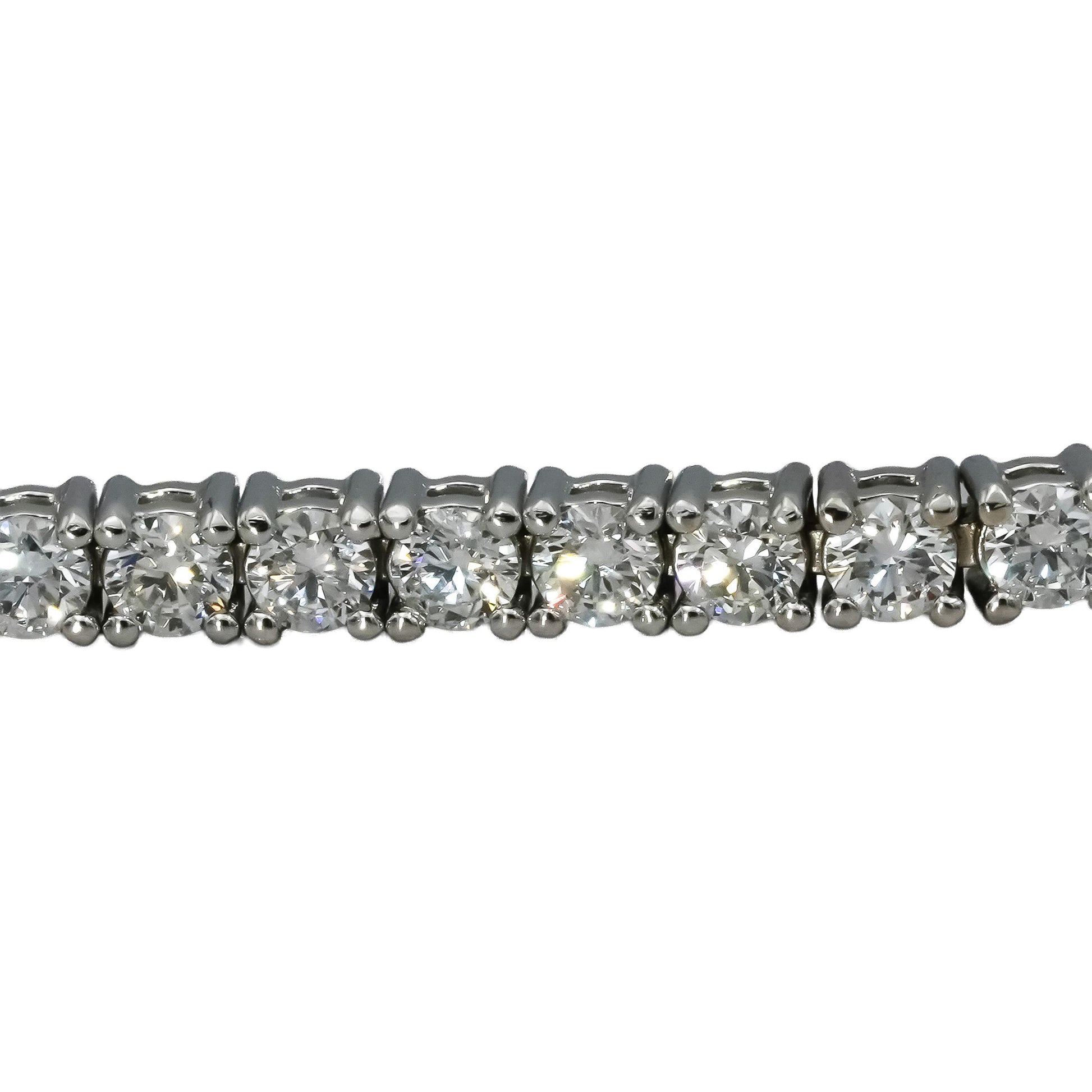 14k White Gold VS Round Diamond Tennis Bracelet 3.65CT