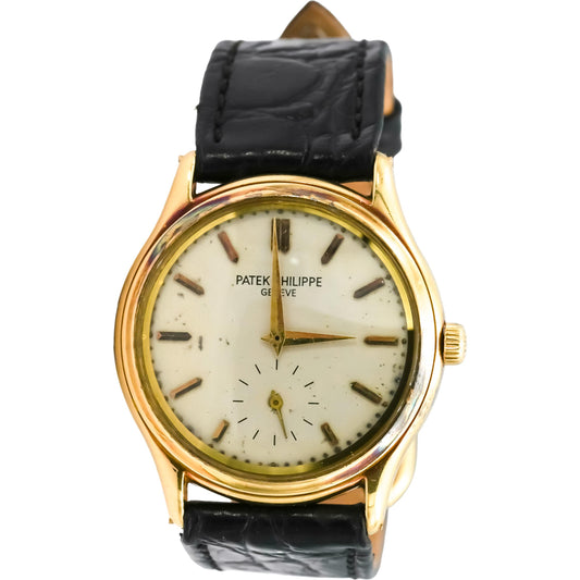 PATEK PHILLIPE Vintage 18k Yellow Gold Calatrava Manual Watch Ref 3923