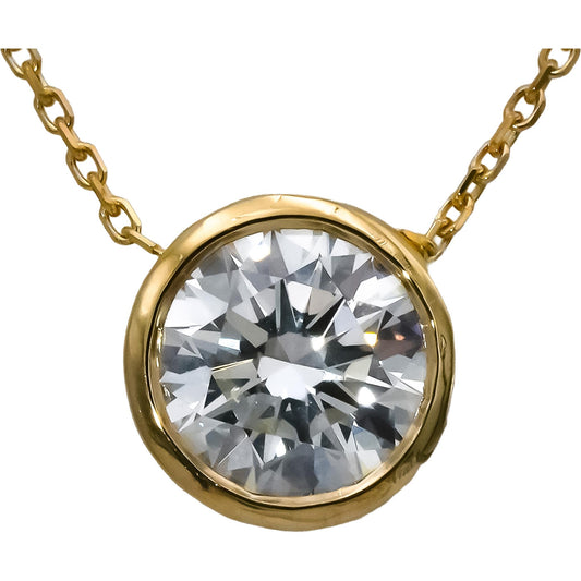 14k Yellow Gold VS Round Lab-Grown Diamond Solitaire Pendant Necklace 2.03CT