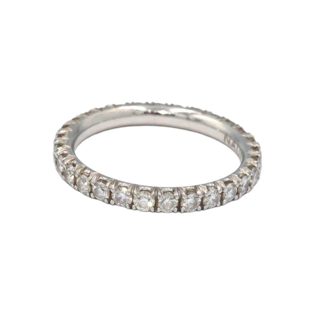 NAUN BUBAWU Platinum 0.90CT VS Diamond Eternity Band Ring Size 5.75