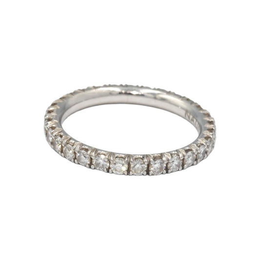 NAUN BUBAWU Platinum 0.90CT VS Diamond Eternity Band Ring Size 5.75