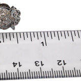 10k White Gold Round and Baguette Cut Diamond Cluster Stud Earrings 1.25CT