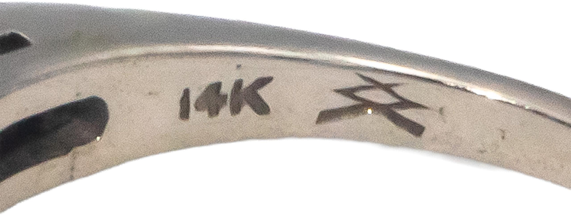 Vintage Antique 14k White Gold 0.40CT Old Euro Engagement Ring w/ 0.35 Center