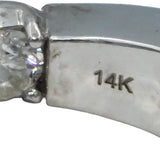 14k White Gold Round Diamond Inside Out Circle Hoop Earrings 7.38CT