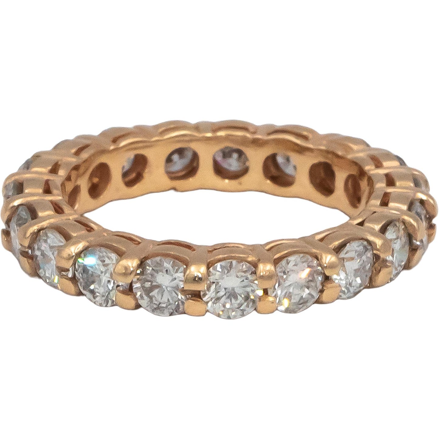 14k Rose Gold Round Diamond Eternity Band Ring 2.67CT Size 5.5
