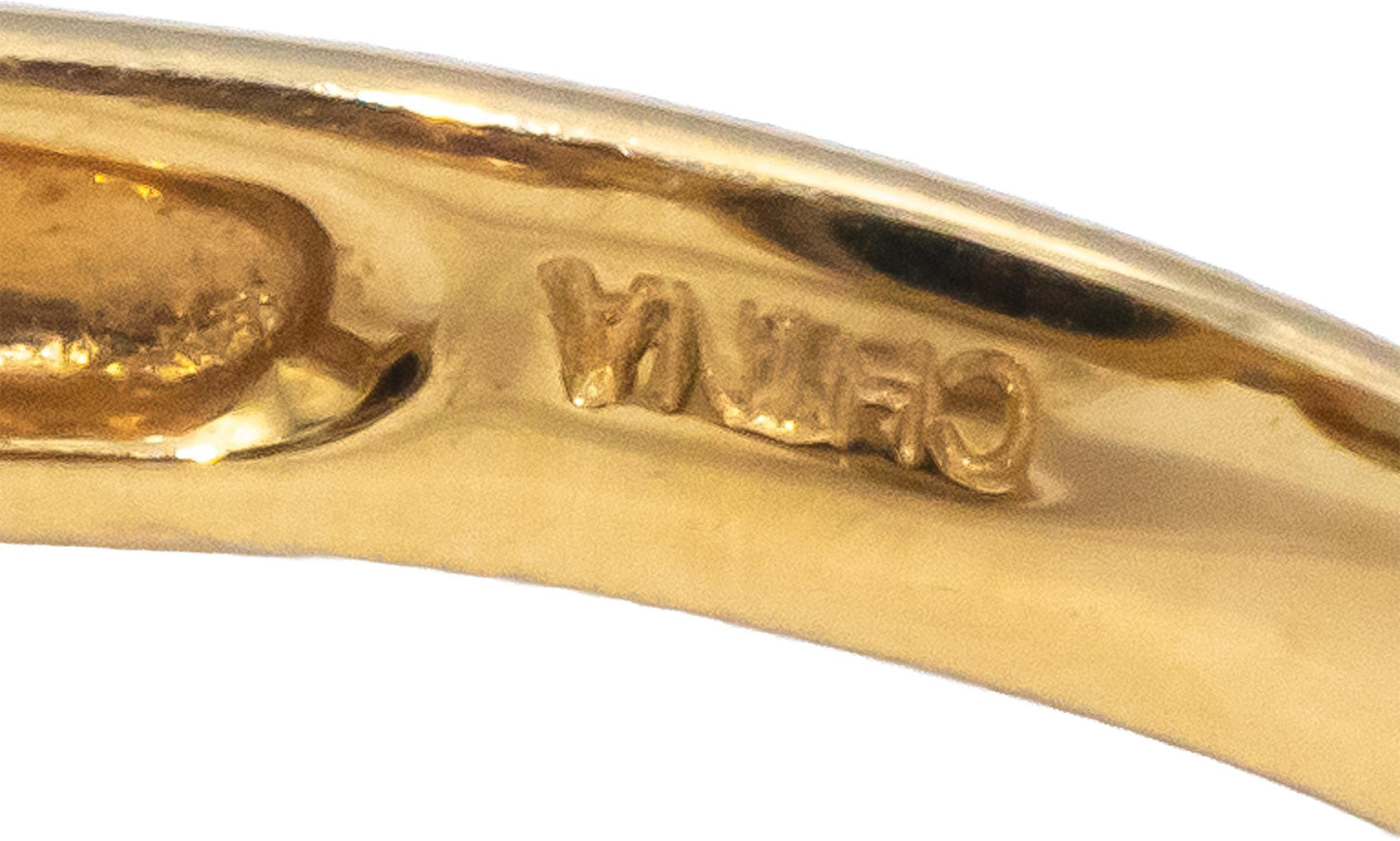 14k Yellow Gold Oval Sapphire & Round Diamond Halo Ring 4.20CT Size 6