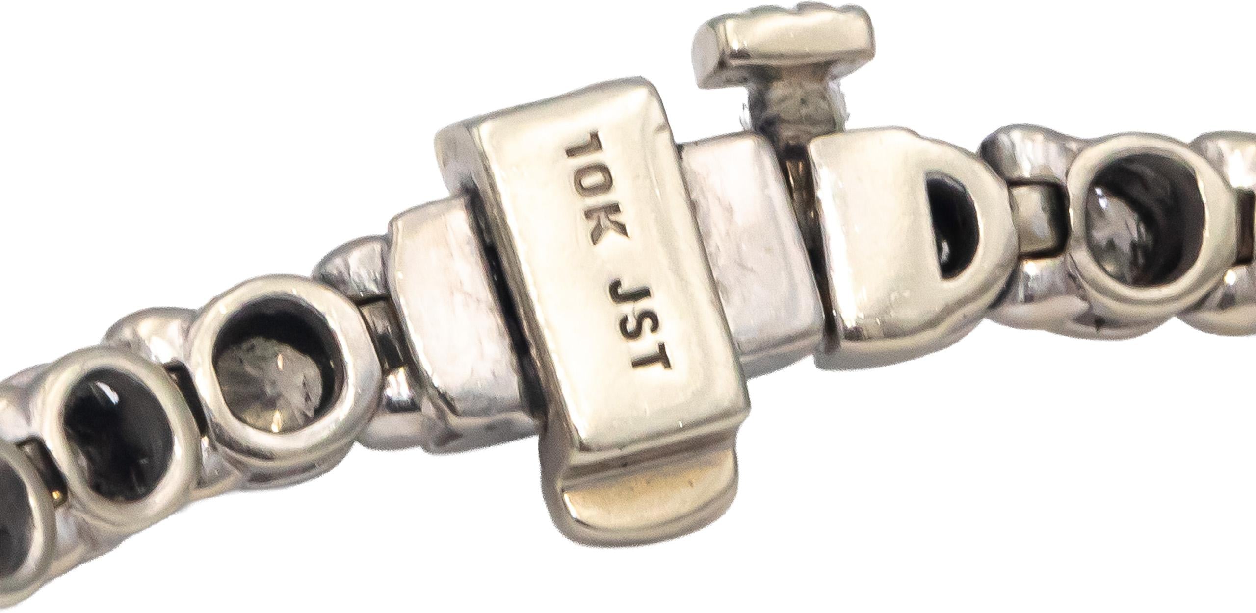 10k White Gold Round Diamond Tennis Bracelet 3.50CTW