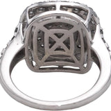 10k White Gold Round Diamond Cluster Cocktail Ring 2.0CT Size 7