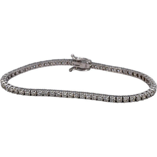 14k White Gold VS Round Diamond Tennis Bracelet 4.38CT