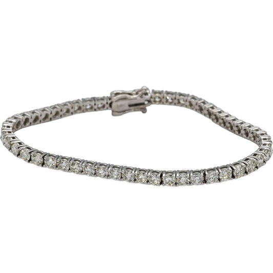 14k White Gold VS Round Diamond Tennis Bracelet 7.31CT