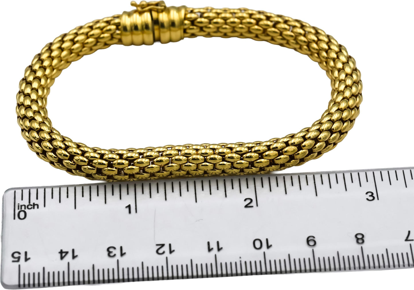 FOPE 18k Yellow Gold Flex'it Woven Mesh Bracelet