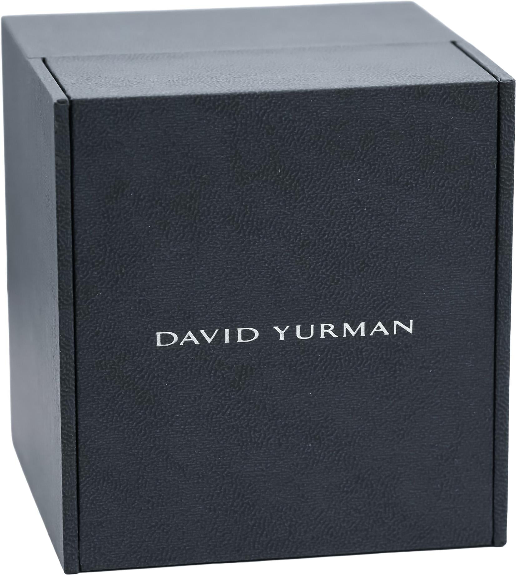 DAVID YURMAN Sterling Silver Black Diamond Curb Link Bracelet 1.14CT w/ B & P