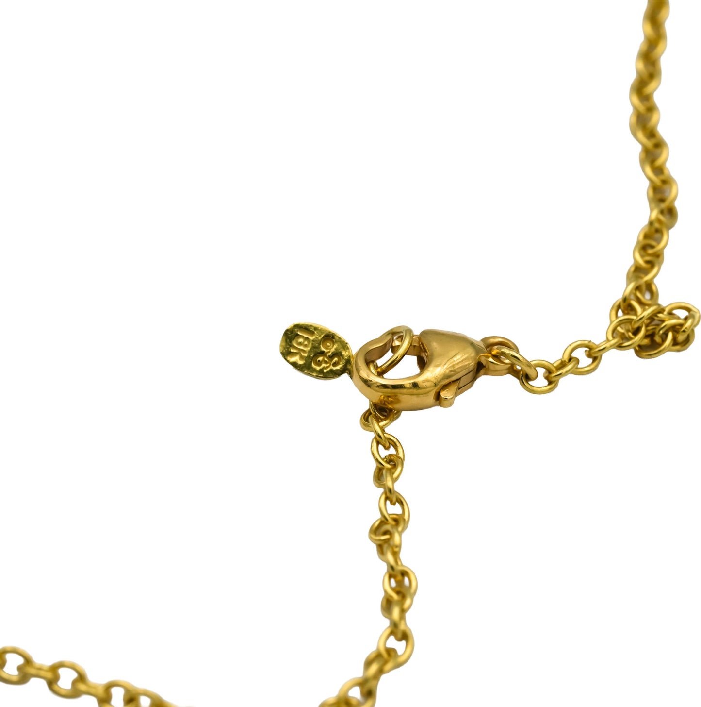 TIFFANY & CO. 18k Yellow Gold Elsa Peretti Open Heart Pendant Necklace w/ Box