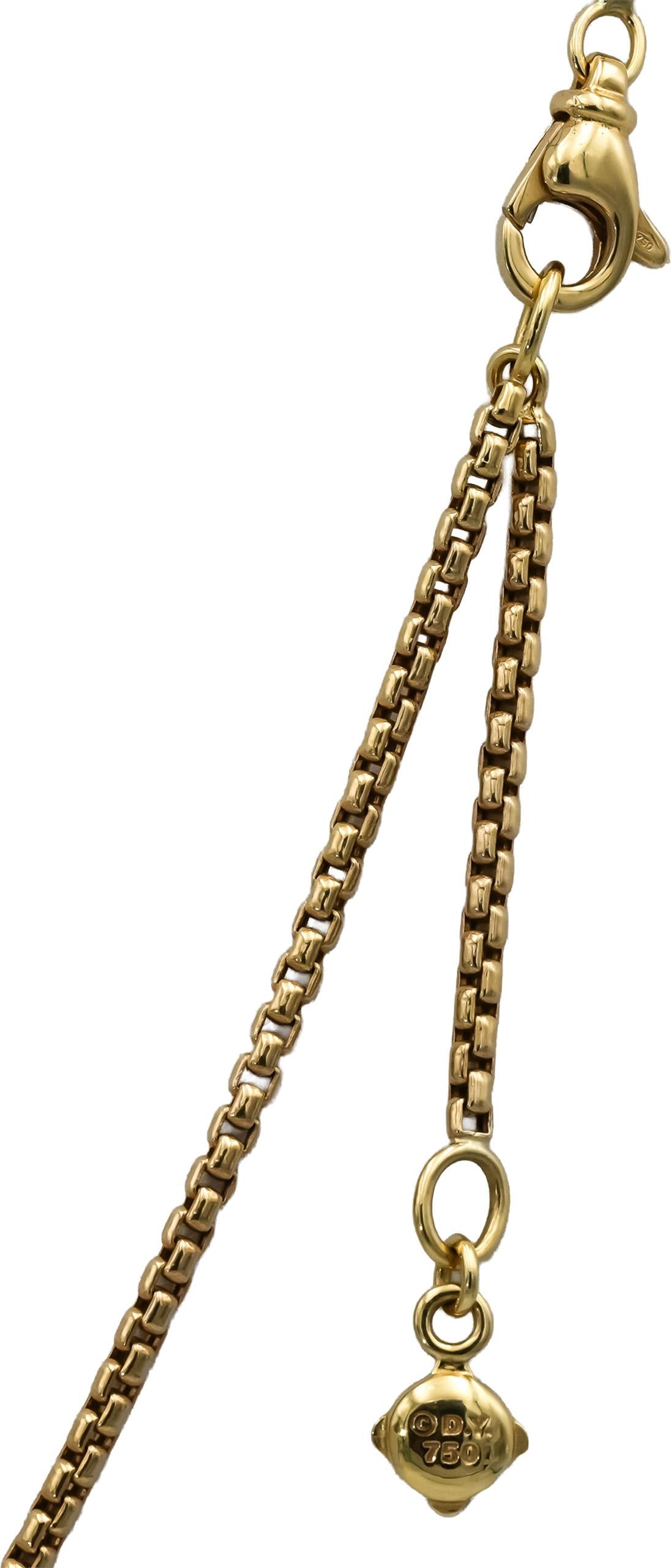 DAVID YURMAN 18k Yellow Gold Rolled Box Link Chain Necklace 1.7mm Wide