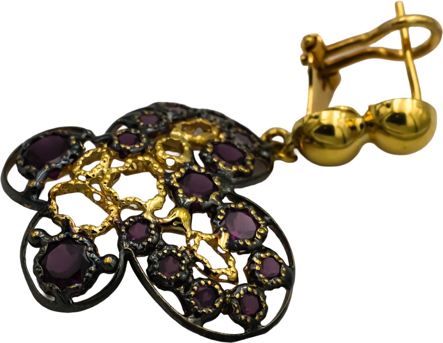 18k Yellow Gold Rhodium Pink Tourmaline Butterfly Dangle Earrings 2.50CT