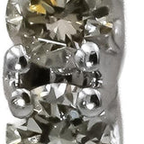 18k White Gold VS Round Diamond Curved Stud Earrings 0.50CT
