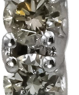 18k White Gold VS Round Diamond Curved Stud Earrings 0.50CT