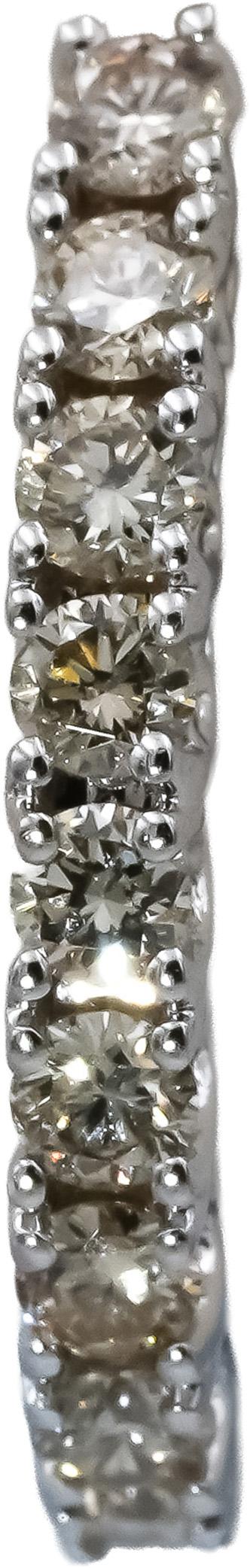 18k White Gold VS Round Diamond Curved Stud Earrings 0.50CT