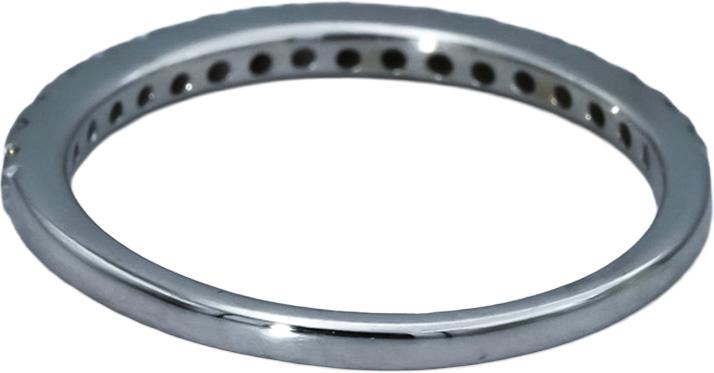 10k White Gold VS Round Lab-Grown Diamond Band Ring 0.35CT Size 7