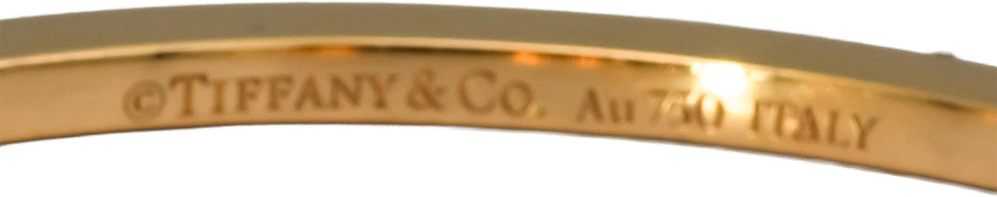 TIFFANY & CO. 18k Rose Gold VS Diamond Tiffany T Wire Bangle Bracelet .31CT