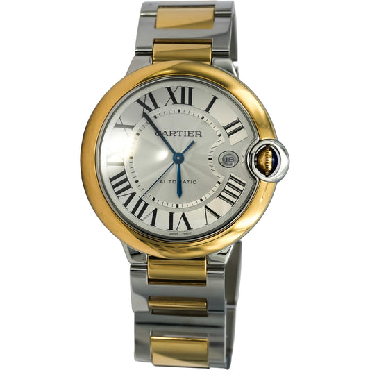 CARTIER 18k Gold Stainless Steel Ballon Bleu Automatic Watch Ref W2BB0039