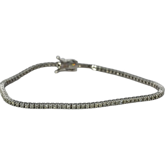 14k White Gold VS Round Diamond Tennis Bracelet 1.57CT