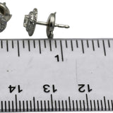 TIFFANY & CO. 18k White Gold Diamond Soleste Stud Earrings w/ Box 0.95CT