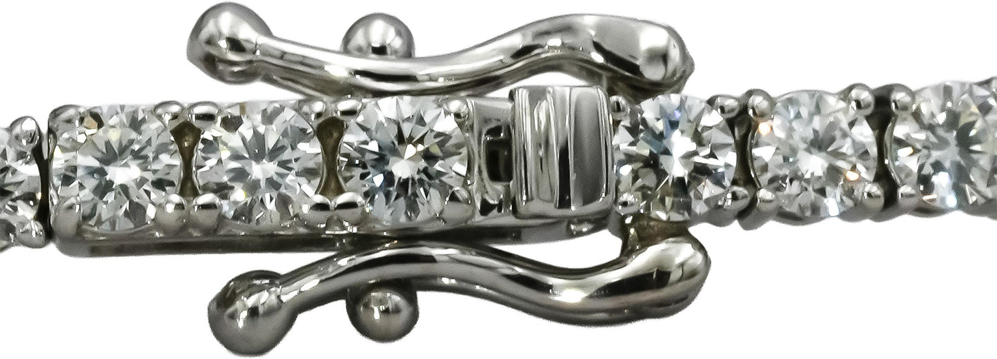 14k White Gold VS Round Diamond Tennis Bracelet 3.65CT
