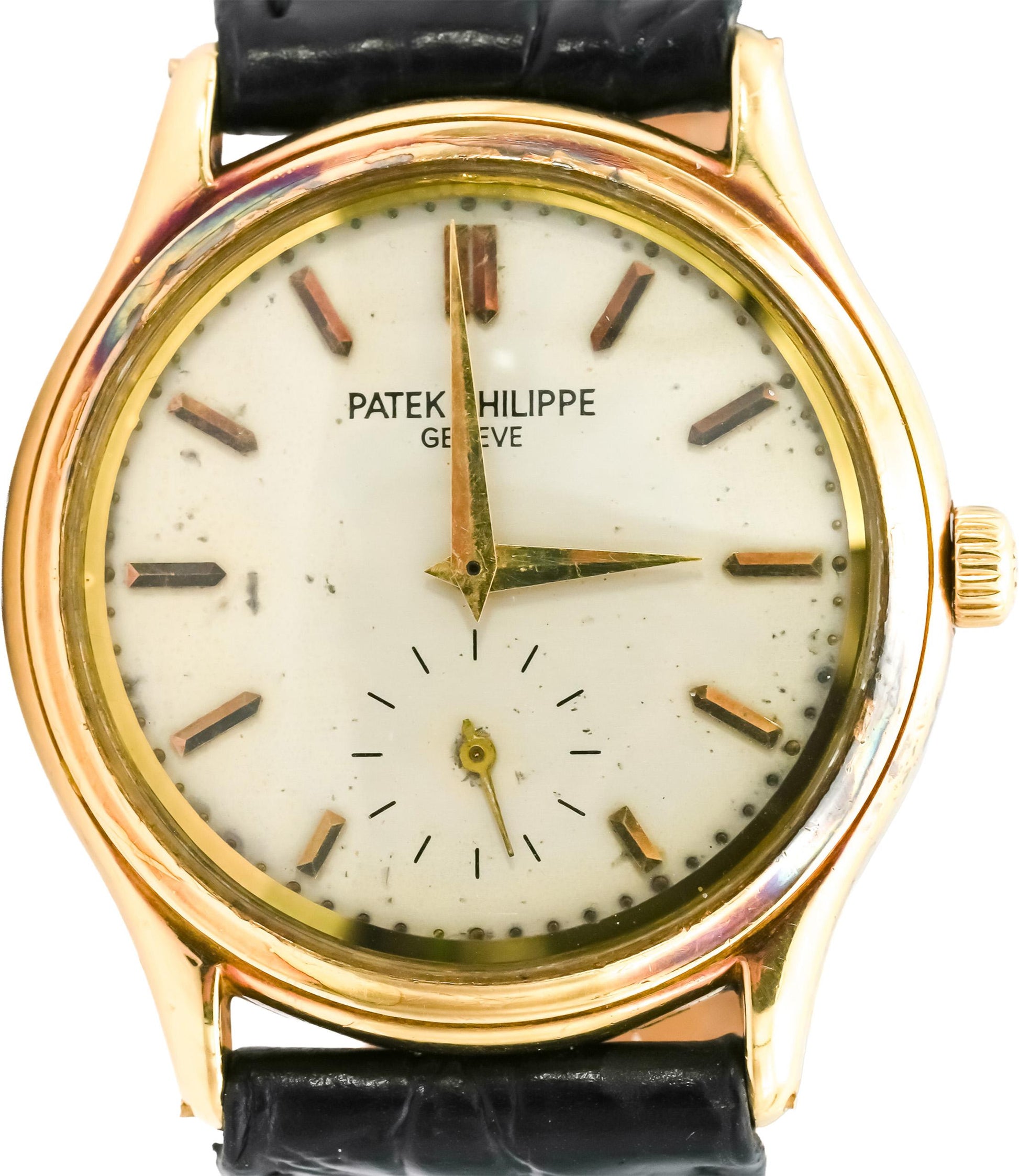 PATEK PHILLIPE Vintage 18k Yellow Gold Calatrava Manual Watch Ref 3923