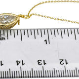 IGI 14k Yellow Gold VS1/F Pear Cut Lab-Grown Diamond Pendant Necklace 1.84CT